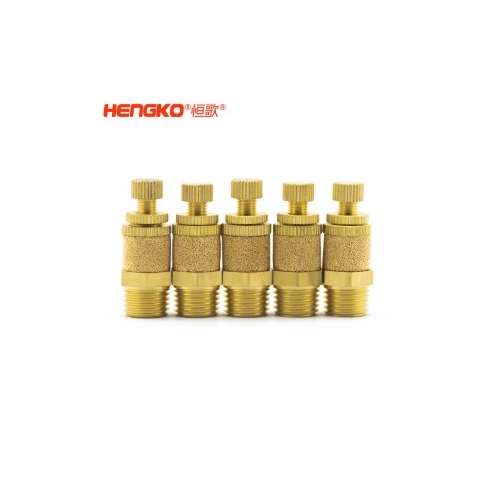 定制1/8″ 1/4″ HC/HB烧结不锈钢铜气动排气节流阀消声器